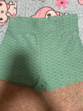 High-Waist Mint Green Shorts